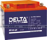 Аккумулятор DELTA GX 12-40, 12В/40Ач, GEL (гелевый)