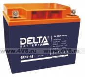 Аккумулятор DELTA GX 12-45, 12В/45Ач, GEL (гелевый)