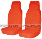 Чехлы грязезащитные "Tplus" на переднее сидения с мешком, оксфорд 240, оранжевый 2 шт.