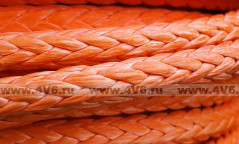 Трос синтетический Dyneema 10 мм / 9900 кг (18 м, комплект), оранжевый