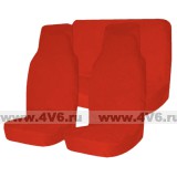 Чехлы грязезащитные "Tplus" на переднее + задние сидения с мешком, оксфорд 210, красный 3 шт.