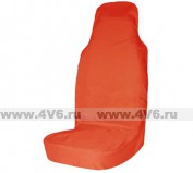 Чехлы грязезащитные "Tplus" на переднее сидения с мешком, оксфорд 240, оранжевый 1 шт.