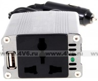 Автомобильный инвертор напряжения 12V на 220V/100W с USB