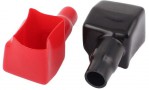 Колпачки защитные для контактов 36/15 мм красный/черный, силиконовые 2 шт.