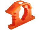 Крепеж универсальный Ø33-40 мм, (для лопаты, две точки, поперечный)полиуретан, оранжевый