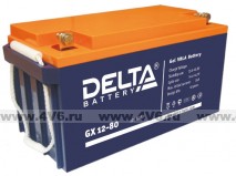 Аккумулятор DELTA GX 12-80, 12В/80Ач, GEL (гелевый)