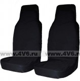 Чехлы грязезащитные "Tplus" на переднее сидения с мешком, оксфорд 210, черный 2 шт.