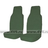 Чехлы грязезащитные "Tplus" на переднее сидения с мешком, оксфорд 210, олива/темно зеленый 2 шт.