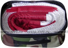 Трос буксировочный "АваксМ" (ленточный) 12т 4,5м петля-петля, белый в сумке