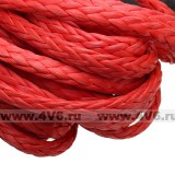 Трос синтетический Dyneema 5.5 мм / 2550 кг (15 м, комплект), красный