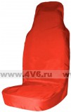 Чехол грязезащитный "Tplus" на переднее сидения с мешком, оксфорд 210, красный 1 шт.