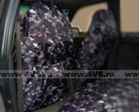 Чехлы грязезащитные на переднее сидения (серый камуфляж)