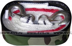 Трос буксировочный "АваксМ" 5т 4,5м крюк-крюк, в камуфляжной сумке